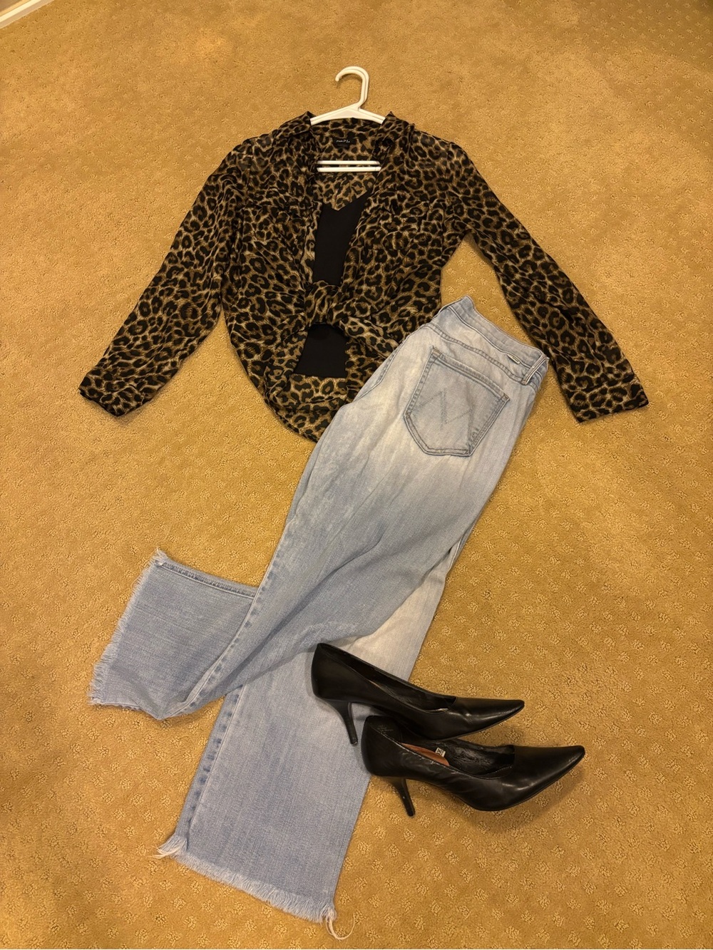Rue21 Leopard Print Sheer Chiffon Blouse S Button Front Animal Print Fall Y2K